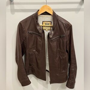 La Martina real leather motorcycle jacket